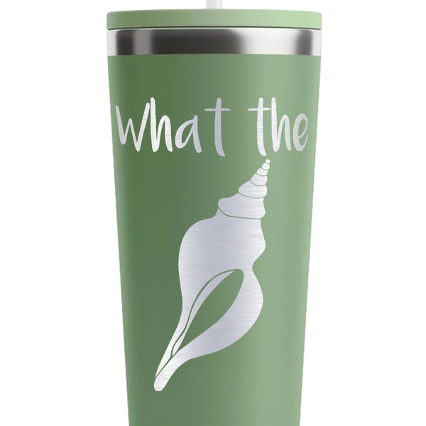 Preppy Sea Shells Light Green RTIC Everyday Tumbler - 28 oz. - Close Up