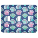 Preppy Sea Shells Light Switch Cover (3 Toggle Plate)