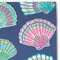 Preppy Sea Shells Linen Placemat - DETAIL