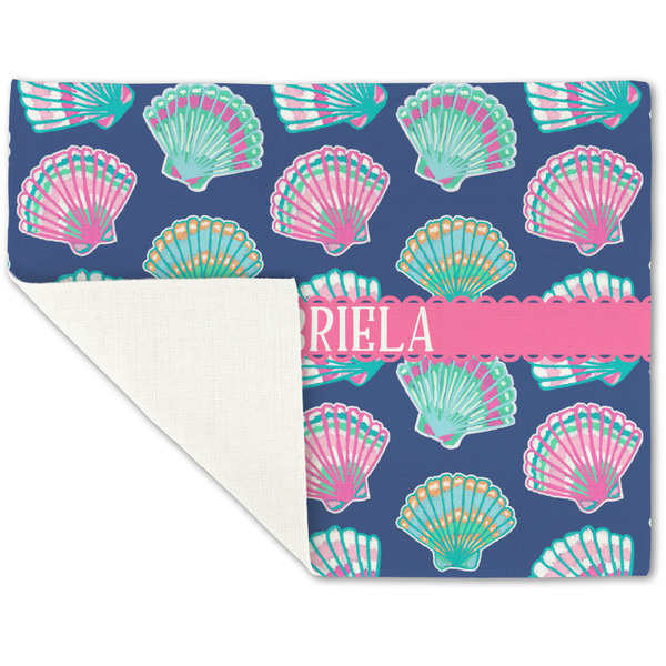 Preppy Sea Shells Linen Placemat - Folded Corner (single side)