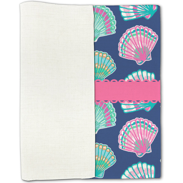 Preppy Sea Shells Linen Placemat - Folded Half