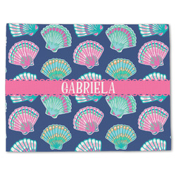 Preppy Sea Shells Single-Sided Linen Placemat - Single w/ Name or Text