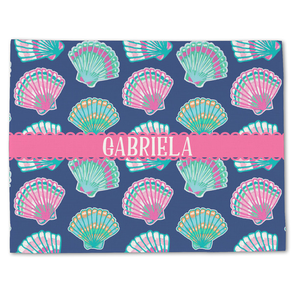 Preppy Sea Shells Linen Placemat - Front