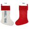 Preppy Sea Shells Linen Stockings w/ Red Cuff - Front & Back (APPROVAL)