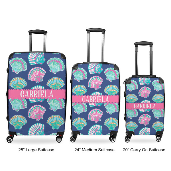 Preppy Sea Shells Luggage Bags all sizes - With Handle