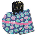 Preppy Sea Shells Plastic Luggage Tag (Personalized)