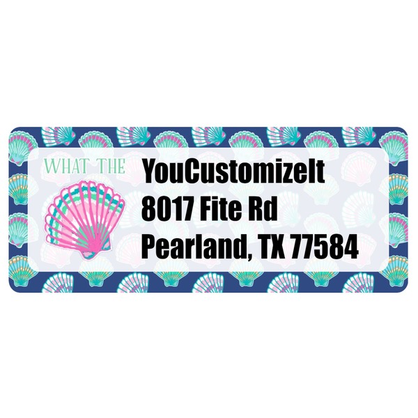 Custom Preppy Sea Shells Return Address Labels (Personalized)
