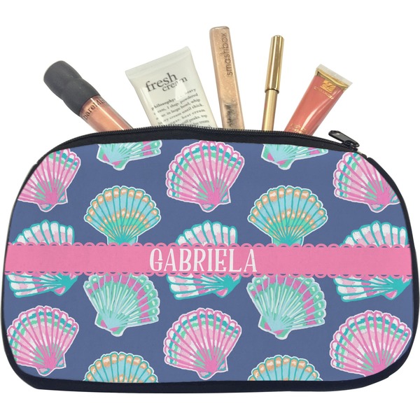 Custom Preppy Sea Shells Makeup / Cosmetic Bag - Medium (Personalized)