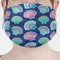 Preppy Sea Shells Mask - Pleated (new) Front View on Girl