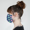 Preppy Sea Shells Mask - Side View on Girl