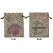 Preppy Sea Shells Medium Burlap Gift Bag - Front & Back (Personalized)