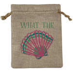 Preppy Sea Shells Burlap Gift Bag (Personalized)