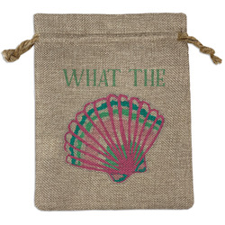 Preppy Sea Shells Burlap Gift Bag (Personalized)