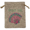 Preppy Sea Shells Burlap Gift Bag (Personalized)