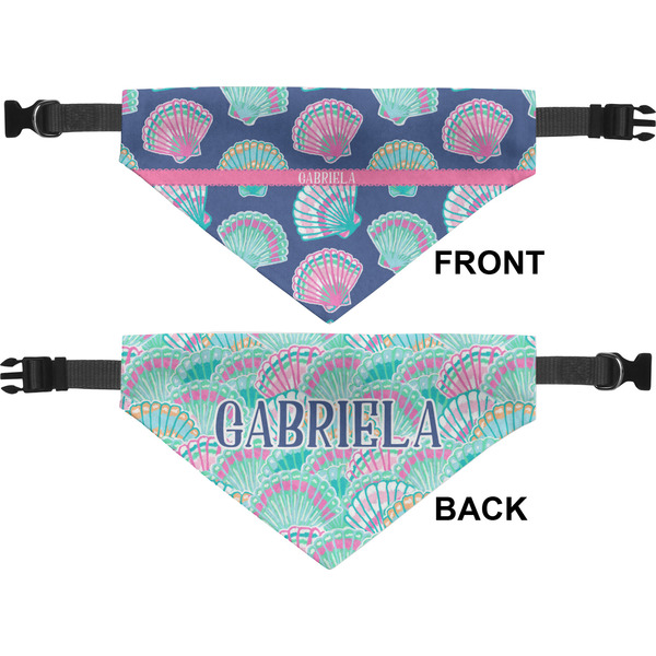 Preppy Sea Shells Medium Dog Bandana Approval
