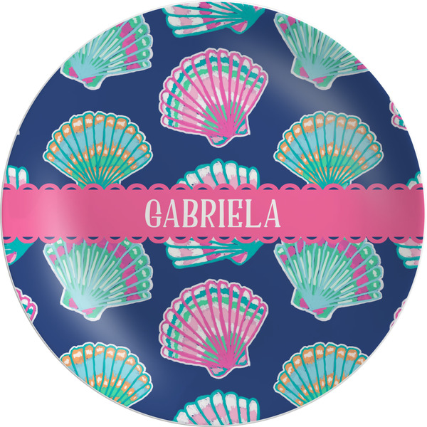 Custom Preppy Sea Shells Melamine Plate (Personalized)