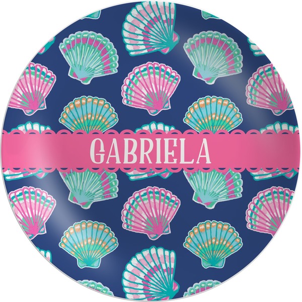 Custom Preppy Sea Shells Melamine Plate (Personalized)