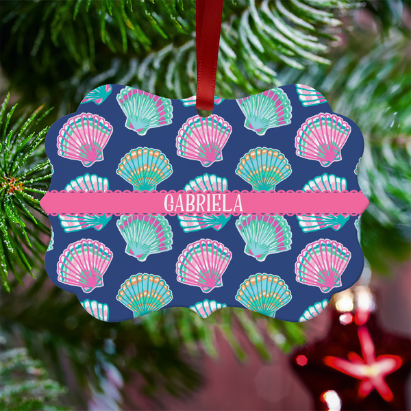 Preppy Sea Shells Metal Benilux Ornament - Lifestyle