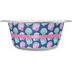 Preppy Sea Shells Stainless Steel Dog Bowl (Personalized)
