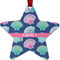 Preppy Sea Shells Metal Star Ornament - Front