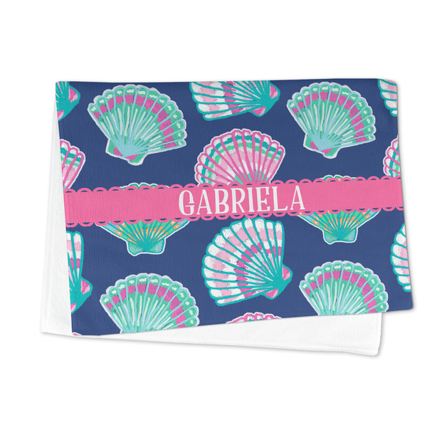 Preppy Sea Shells Microfiber Dish Towel - FOLDED HALF