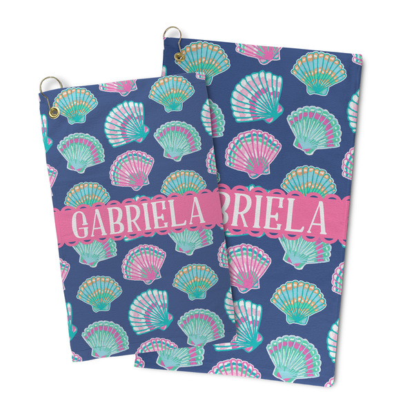 Preppy Sea Shells Microfiber Golf Towel - PARENT/MAIN