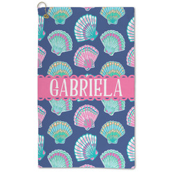 Preppy Sea Shells Microfiber Golf Towel - Large (Personalized)
