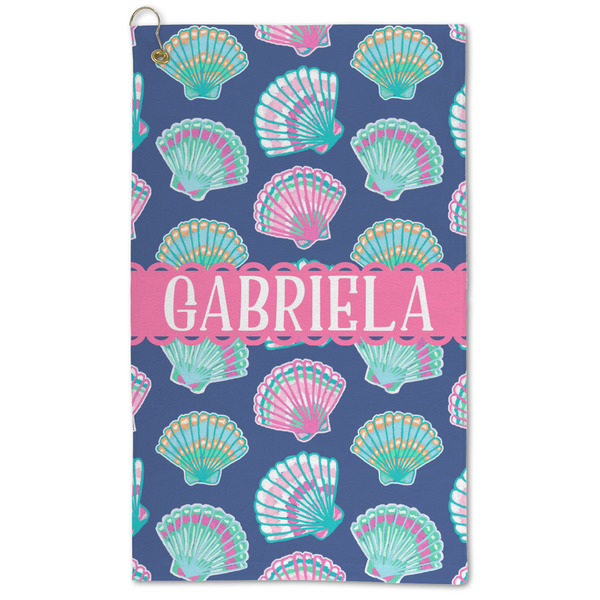Custom Preppy Sea Shells Microfiber Golf Towel (Personalized)