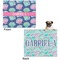 Preppy Sea Shells Microfleece Dog Blanket - Large- Front & Back