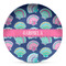 Preppy Sea Shells Microwave Safe Plastic Plate - Composite Polymer (Personalized)