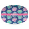 Preppy Sea Shells Plastic Platter - Microwave & Oven Safe Composite Polymer (Personalized)