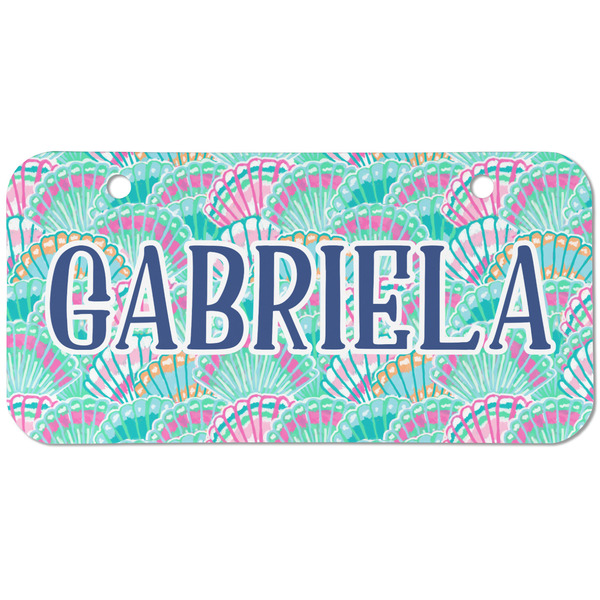 Custom Preppy Sea Shells Mini/Bicycle License Plate (2 Holes) (Personalized)