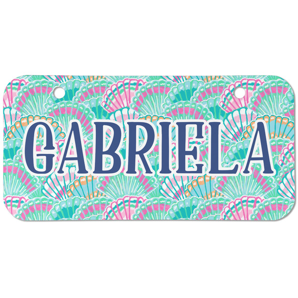 Custom Preppy Sea Shells Mini/Bicycle License Plate (2 Holes) (Personalized)
