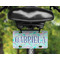 Preppy Sea Shells Mini License Plate on Bicycle