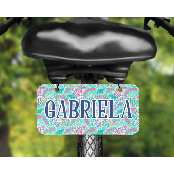Preppy Sea Shells Mini License Plate on Bicycle - LIFESTYLE Two holes