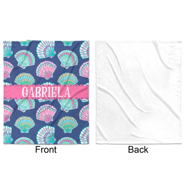 Preppy Sea Shells Minky Blanket - 50"x60" - Single Sided - Front & Back
