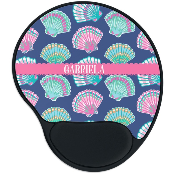 Custom Preppy Sea Shells Mouse Pad with Wrist Support