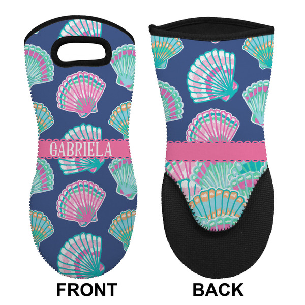 Sea Shells Neoprene Oven Mitt (Front & Back)