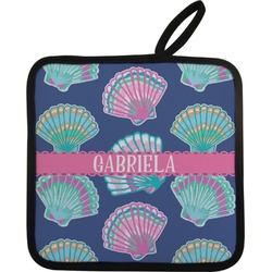 Preppy Sea Shells Pot Holder w/ Name or Text