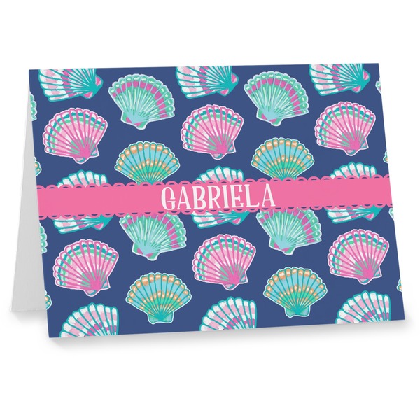 Custom Preppy Sea Shells Note cards (Personalized)