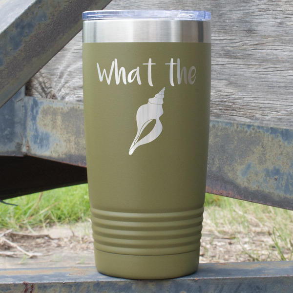 Preppy Sea Shells Olive Polar Camel Tumbler - 20oz - Main