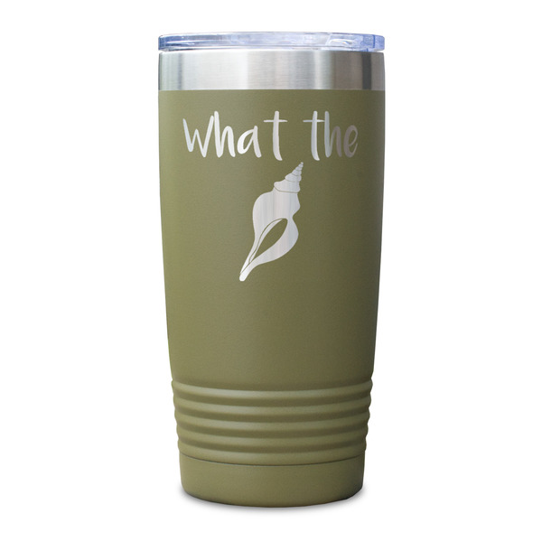 Preppy Sea Shells Olive Polar Camel Tumbler - 20oz - Single Sided - Approval