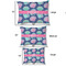 Preppy Sea Shells Outdoor Dog Beds - SIZE CHART