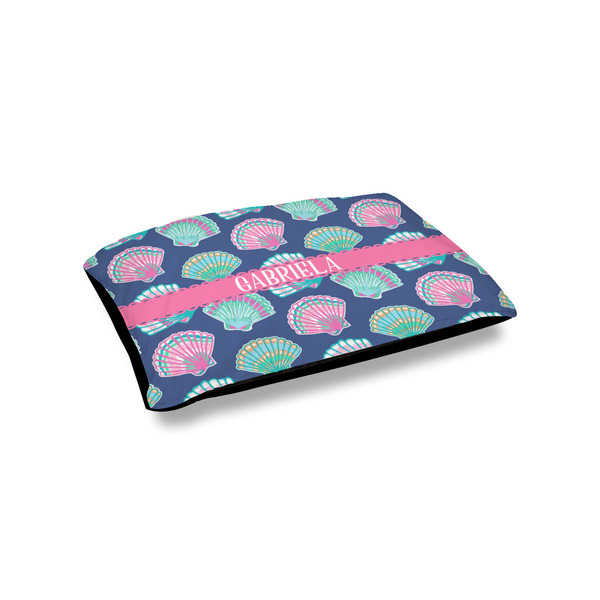 Custom Preppy Sea Shells Outdoor Dog Bed - Small (Personalized)