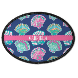 Preppy Sea Shells Iron On Oval Patch w/ Name or Text