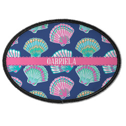 Preppy Sea Shells Iron On Oval Patch w/ Name or Text