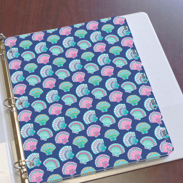 Preppy Sea Shells Page Dividers - Set of 5 - In Context