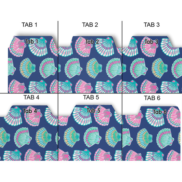 Preppy Sea Shells Page Dividers - Set of 6 - Approval