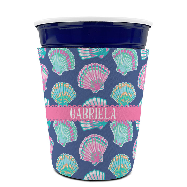 Preppy Sea Shells Party Cup Sleeves - without bottom - FRONT (on cup)