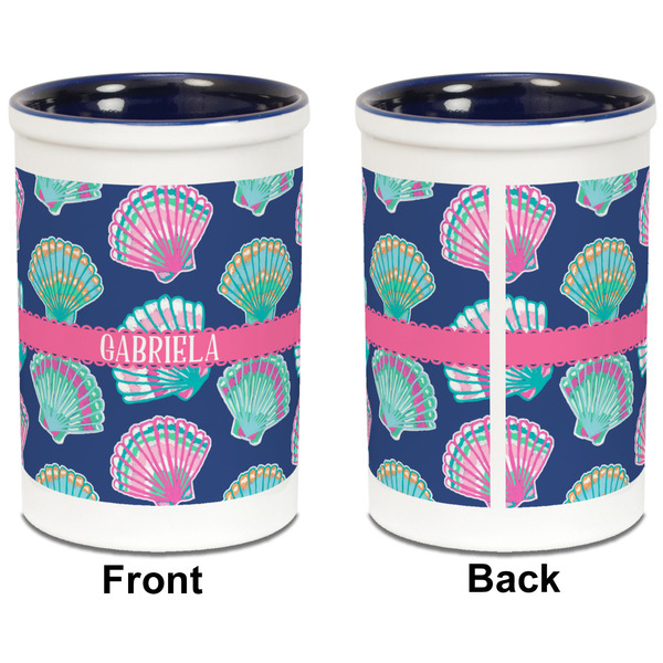 Preppy Sea Shells Pencil Holder - Blue - approval